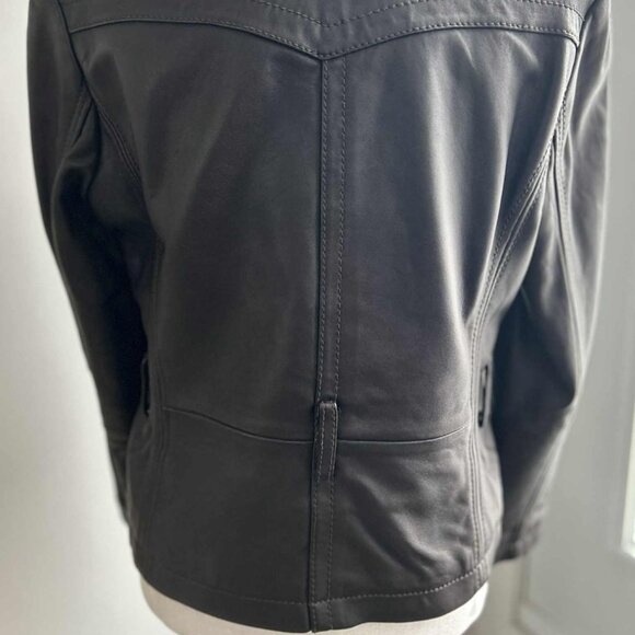 MICHAEL Michael Kors Espresso Leather Double Breasted Jacket – US L - Picture 4 of 13